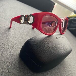 Salvatore Ferragamo Bold Red Sunglasses